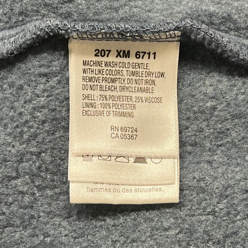 Columbia Polyester Viscose Blue-Gray Solid Long Sleeve Fleece Jacket Mens XXL - Picture 4 of 5